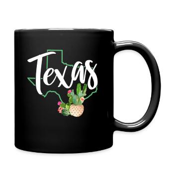 Texas - Tasse einfarbig - Schwarz - Rechts