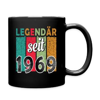 1969| Vintage Legendär seit 1969 Jubiläum - Tasse einfarbig - Schwarz - Rechts