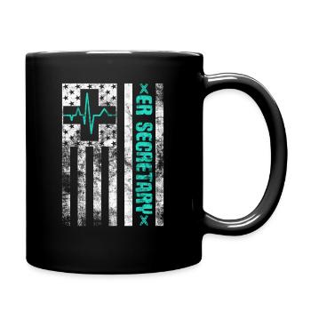 Emergency Room Registrar Registration ER Secretary - Full Colour Mug - black - Right