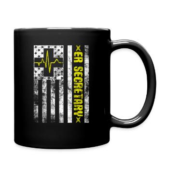 Emergency Room Registrar Registration ER Secretary - Full Colour Mug - black - Right
