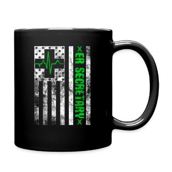 Emergency Room Registrar Registration ER Secretary - Full Colour Mug - black - Right