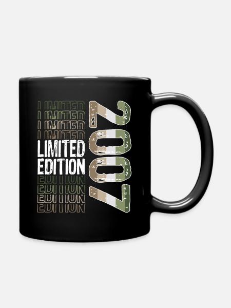 Limited Edition seit 2007 Geburtstag Vintage 2007 - Tasse einfarbig - Schwarz