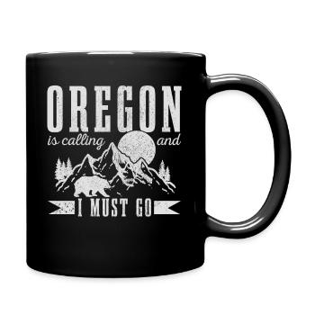 Oregon - Tasse einfarbig - Schwarz - Rechts