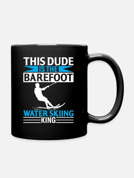 Dieser Typ ist der Barfuß-Wasserski-König - Tasse einfarbig - Schwarz
