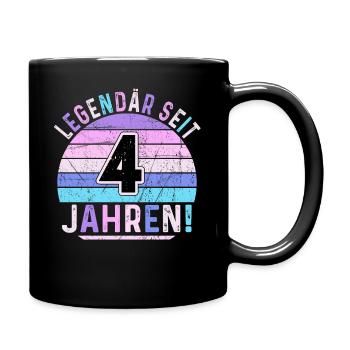 4 Years Gift 4th Birthday Boy Girl - Full Colour Mug - black - Right