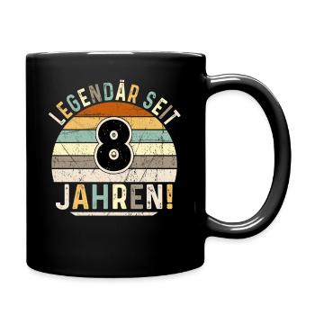 8 Years Gift 8th Birthday Boy Girl - Full Colour Mug - black - Right