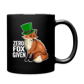 Zero Fox Given Jeu de mots mignon Kawaii Irish Fox - Mug uni - noir - Droite