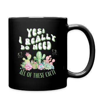 Cacti for all cactus growers Cactus lovers - Full Colour Mug - black - Right