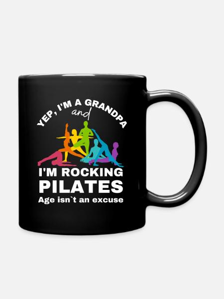 Pilates Grandpa - For Pilates Grandpa for Pilates class - Full Colour Mug - black