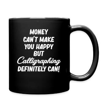 L’argent ne peut pas vous rendre heureux, mais - Mug uni - noir - Droite
