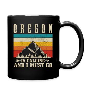 Oregon - Tasse einfarbig - Schwarz - Rechts