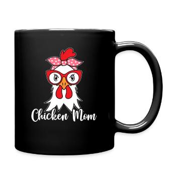 Poulet Maman Agriculture Agriculteur Poulet Drôle - Mug uni - noir - Droite