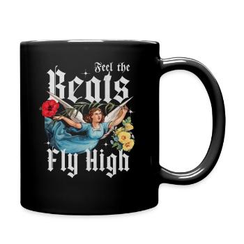 Feel the Beats Fly High - Tasse einfarbig - Schwarz - Rechts