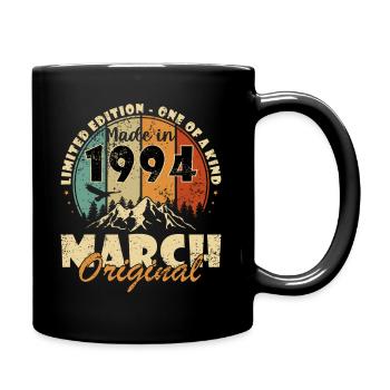 Mars 1994 Vintage anniversaire rétro cadeau - Mug uni - noir - Droite