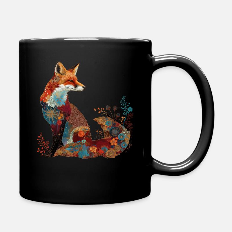 Fuchs - Tasse einfarbig - Schwarz