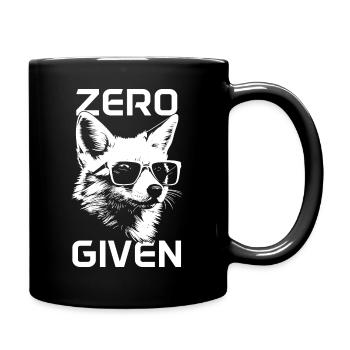 Fuchs Zero Fox Given Lustig - Tasse einfarbig - Schwarz - Rechts