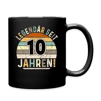 10 Years Gift 10th Birthday Boy Girl - Full Colour Mug - black - Right