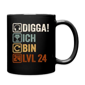 24th Birthday Gift 24th Gamer Gamer Saying - Full Colour Mug - black - Right