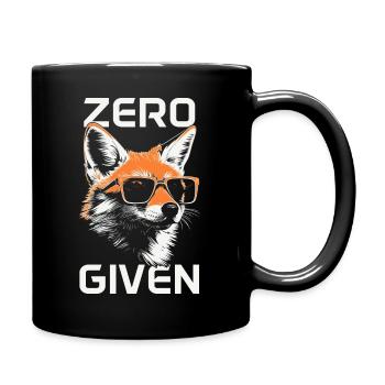 Fuchs Zero Fox Given Lustig - Tasse einfarbig - Schwarz - Rechts
