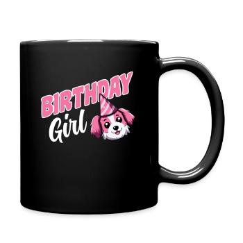 Chiens Anniversaire Joyeux Anniversaire Fille Chien Rose - Mug uni - noir - Droite