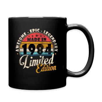 Millésime Fabriqué en 1984 Année de naissance 1984 Anniversaire - Mug uni - noir - Droite
