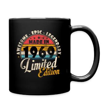 Made in 1969 Vintage Retro Limited Edition - Full Colour Mug - black - Right