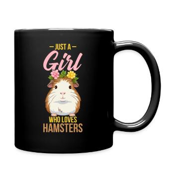 Nur Ein Mädchen, Das Hamster T-Shirt Liebt - Tasse einfarbig - Schwarz - Rechts