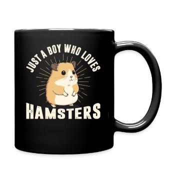 Nur Ein Junge, Der Hamster T-Shirt Liebt - Tasse einfarbig - Schwarz - Rechts