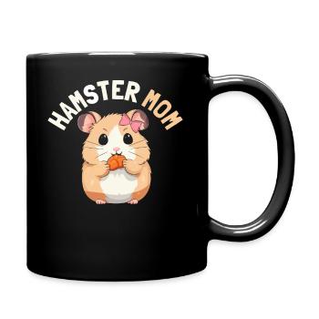 Hamster Mom T-Shirt - Tasse einfarbig - Schwarz - Rechts