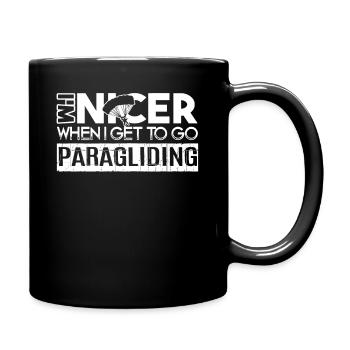 Paragliding I'm Nicer When I Go Paragliding - Full Colour Mug - black - Right