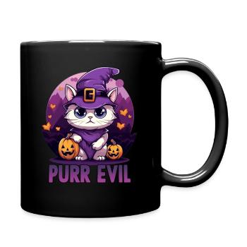 Chats Kawaii Costume d'Halloween Costume de chat - Mug uni - noir - Droite