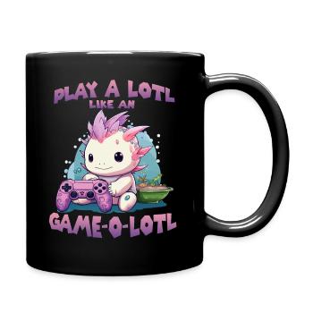 Kawaii Axolotl Anime T pour gamer hobby streamer - Mug uni - noir - Droite