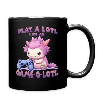 Kawaii Axolotl Gamer T | Gamer Outfit | Axolotl - Full Colour Mug - black - Right
