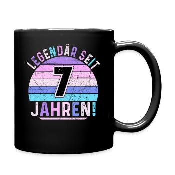 7 Years Gift 7th Birthday Boy Girl - Full Colour Mug - black - Right