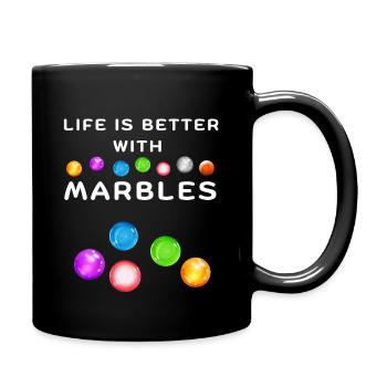 LIFE IS BETTER WITH MARBLES Play Marble - Full Colour Mug - black - Right