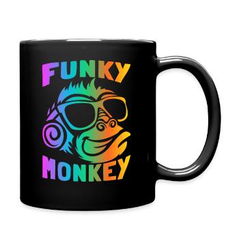 Drôle de singe - Mug uni - noir - Droite
