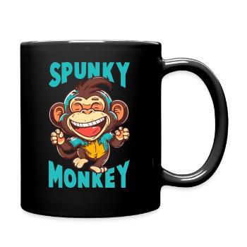 Spunky Monkey - Full Colour Mug - black - Right