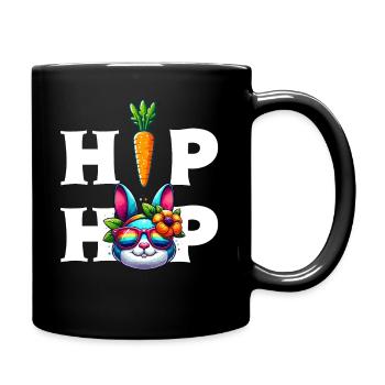 Bunny Easter Bunny Easter Hip Hop Carrot Funny Kids - Full Colour Mug - black - Right