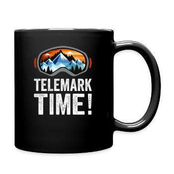 Telemark Time Touring Ski Ski Heel Free - Free Heel - Full Colour Mug - black - Right
