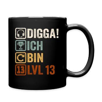 13th Birthday Gift 13th Gamer Gamer Saying - Full Colour Mug - black - Right