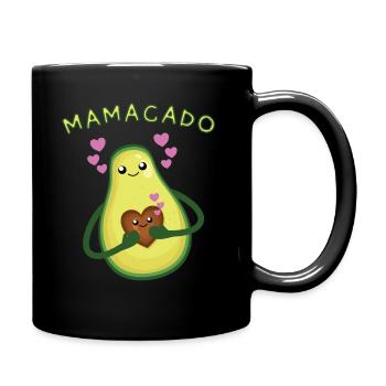Funny Avocado Saying Mamacado - Full Colour Mug - black - Right