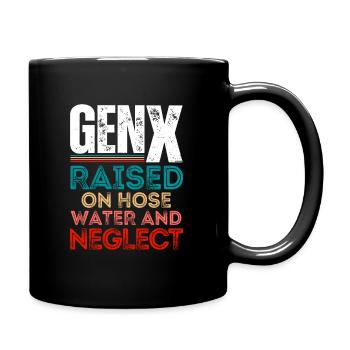 Gen X - Farben im Retro-Stil - Tasse einfarbig - Schwarz - Rechts
