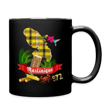 Martinique Colibri Hibiscus Madras Antilles 972 - Mug uni - noir - Droite
