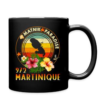 Martinique Paradise Matnik 972 Vintage Men's Women - Full Colour Mug - black - Right