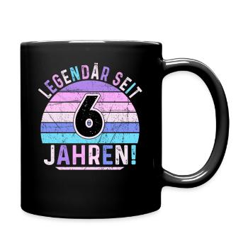 6 Years Gift 6th Birthday Boy Girl - Full Colour Mug - black - Right