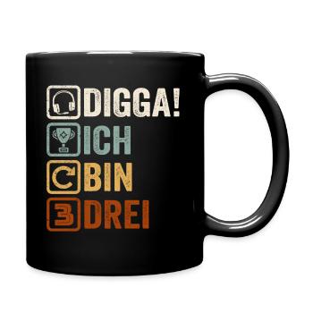 3rd Birthday Gift 3rd Gamer Gamer Saying - Full Colour Mug - black - Right