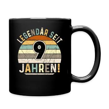 9 Years Gift 9th Birthday Boy Girl - Full Colour Mug - black - Right
