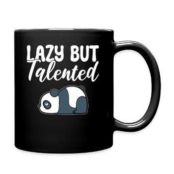 Lazy But Talented Zoowärter - Tasse einfarbig - Schwarz - Rechts