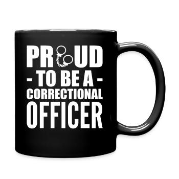 Proud To Be A Correctional Officer - Tasse einfarbig - Schwarz - Rechts