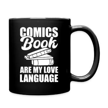 Comic -Buchliebhaber Comic -Künstler - Tasse einfarbig - Schwarz - Rechts